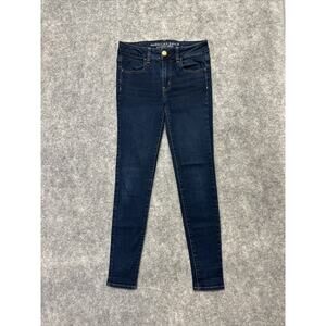 American Eagle Super Stretch Jegging Women's Jeans Size 4R Blue Dark Wash Denim